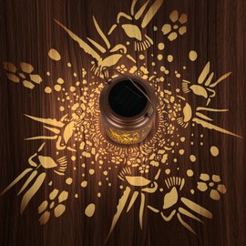 Solar Lanterns 0utdoor Waterproof, Outdoor Waterproof Hummingbird Garden Decorative Lights, Courtyard and Backyard Lights, Porch Metal Solar Decorations