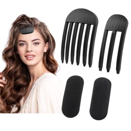 4PCS Volumizing Hair Clips, Hair Volume Clip for Fluffy Bangs, Root Clips for Curly Hair Volume Easy High Crown Volumizer Tool for a Natural Puffy Lazy and Seamless Hairstyle Without Damaging Hair