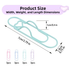 12 Pcs Macaron Color Metal Pen Clips, Stainless Steel Pastel Pen Holders for Office Organization, Students, Teachers, Journals, Notebooks, Planners, Clipboards, Sketchbooks, Diaries and Documents