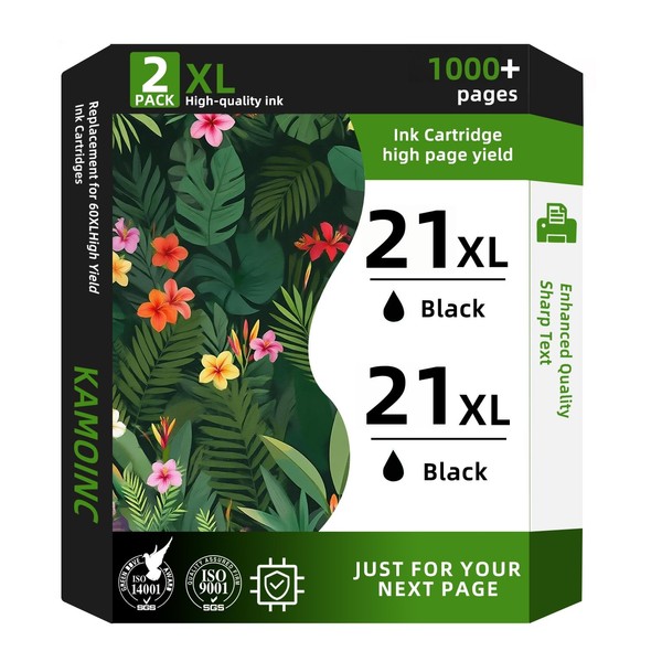 21XL Black Ink cartridges Remanufactured High Yield Ink Cartridge Rep