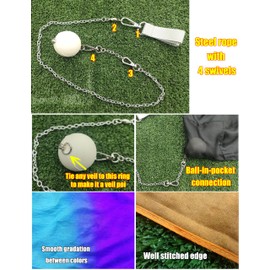 Winged Sirenny 90" Play Silk Scarf with Poi Ball, Colorful Silk Flag Ribbon Streamer, Belly Dance Practice VOI, Single Piece (Pink Fading)