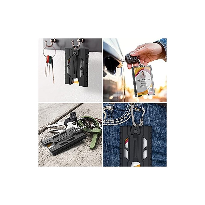 Badge Holder ID Card Holder Wallet, Holds Upto 4 Cards,