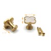 Kitchen Cabinet Knobs,2-Pack,Addlike Brass Resin Knobs Four Leaf Clover Shape