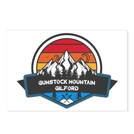 CafePress Gunstock Mountain Resort Gilford New Hampshire Postcards (Package of 8), 6"x4" Printed Note Card