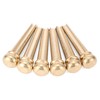 Swhmc Pack of 6 Brass Guitar Bridge Gold Endpin 6