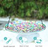 VCUTEKA Hanging Bird Bath, Glass Mosaic Bird Baths for Outdoors