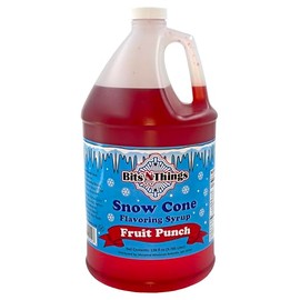 Bits N Things Fruit Punch Snow Cone Flavoring Syrup | Slushy & Granita | Kosher | Made In America | 1 Gallon