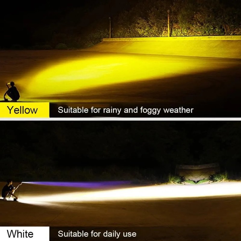 4pcs Faros Auxiliares Luces Led Para Motos Auto Doble Color