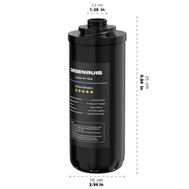 WT-14UA Replacement Filter Cartridge for 14UAF, Reduces 99.99% Chlorine, Bad Taste & Odor, Under Counter Water Filter Direct Connect to Kitchen Faucet, 10000 Gallons High Capacity, By DESENRUIS