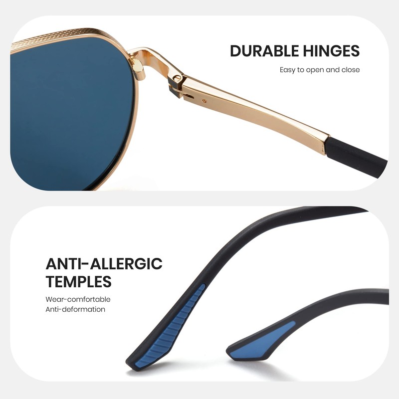 Cyxus Men Aviator Sunglasses UV Protection Polarized Fashion ClassicSports sunglasses