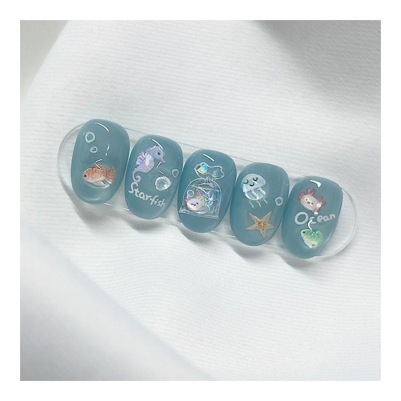 [Handmade Nail Tips] Under the Sea Nail Tips - Petitful