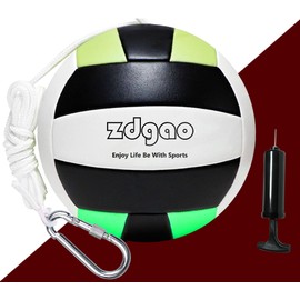 YDDS Soft Tetherball- Glow in The Dark Porable Tether Balls with Carabiner, Ball Pump with Needle for Kids and Adults Outdoors Backyard Game