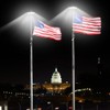 Flag Pole Light Solar Powered Top Mount, 2000Lumen IP67 Waterproof