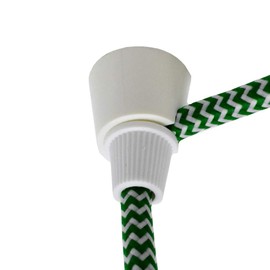 Ceiling Distributor Nipple White 24 x 30 mm with Screw Strain Relief for Pendant Lights Monkey Swing Cable Holder for Textile Cables