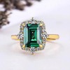 Metmejiao Emerald Rings for Women 14K Gold Rings for Women