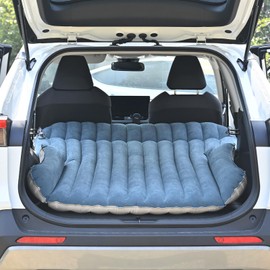 WEY&FLY Car Air Mattress for SUV, Quick Inflation Travel Bed with Air Pump, Portable Sleeping Pad for Camping, Fits Most SUVs and Sedans, Comfortable and Durable