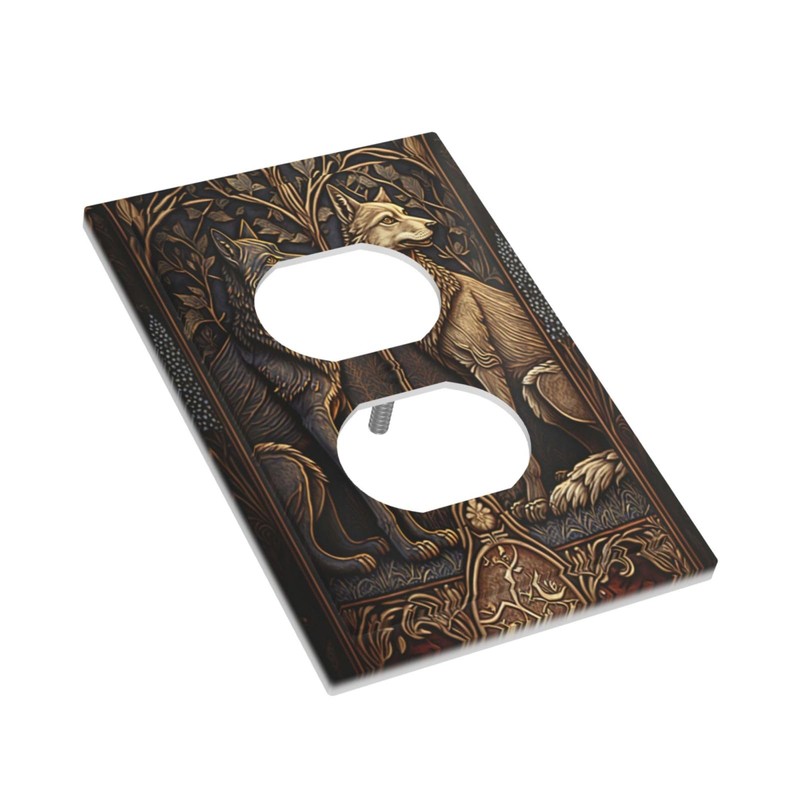Medieval Of Two Wolves 1 Gang Single Duplex Light Switch