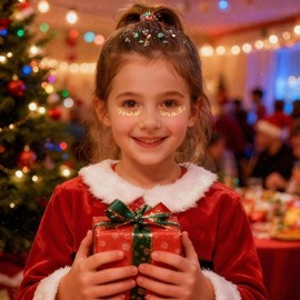 Face and Body Glitter Stick, Singer Concert Music Rave Festival Party Accessories Face Glitter for Women.(Gold &White& Red)