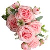 3 Bunches 5 Heads Artificial Persian Roses Wedding Hand Tied
