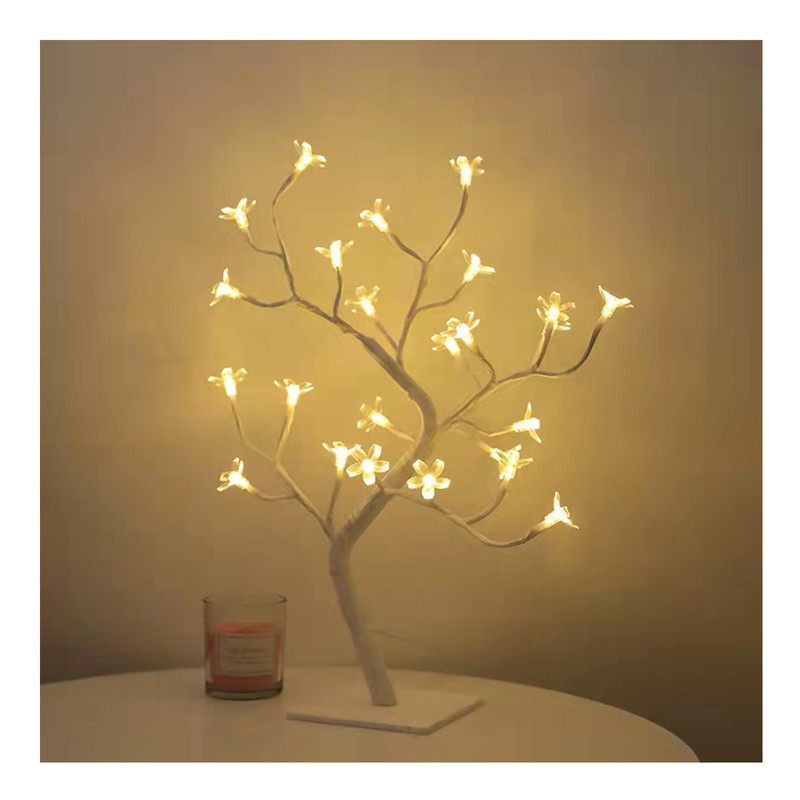 LED Tabletop Bonsai Tree Lamp USB Tree Lamp Christmas Bedroom