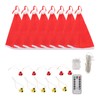 Hanging Lighted Glowing Santa Hats with Bells Battery Powered Fairy