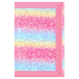 NEICY RFID Blocking Canvas Wallet for Men and Women - Camo Trifold Outdoor Sports Wallets with Magic Sticker for Teen Kids, Rainbow7, Casual