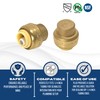 2 Pcs XFITTING Push Fit 1/4 Inch End Cap Plug,