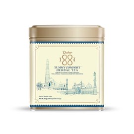 Dabur 1884 Tummy Comfort Herbal Tea | 20 Biodegradable Tea Bags (50g) | 100% Natural Ingredients | Recyclable Aluminum Tin | Relieves Bloating, Improves Digestion | Perfect for Gifting