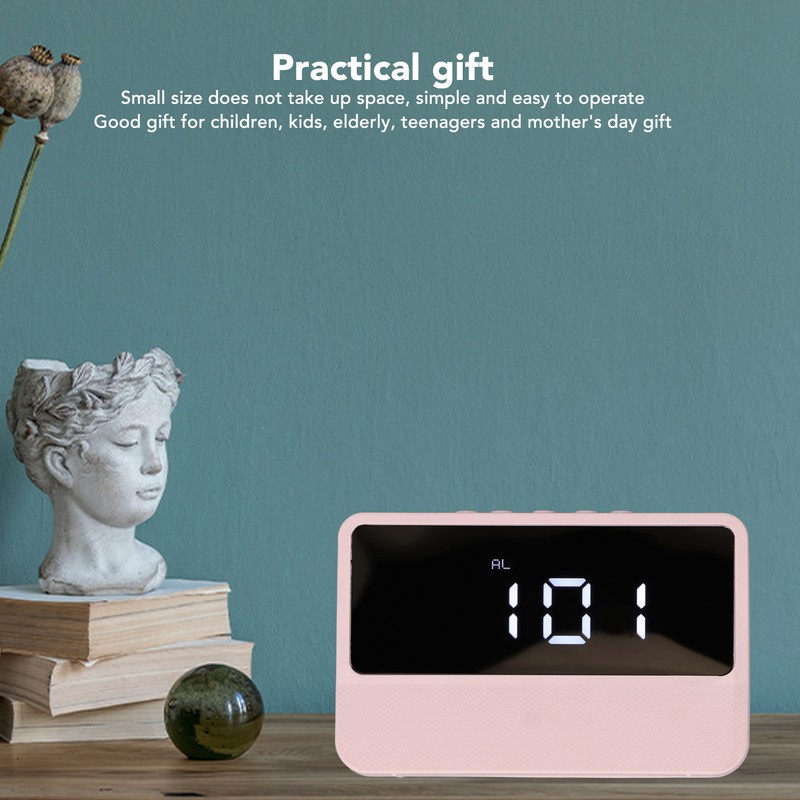 LED Mirror Alarm Clock 2 Levels Brightness Digital Alarm Clock