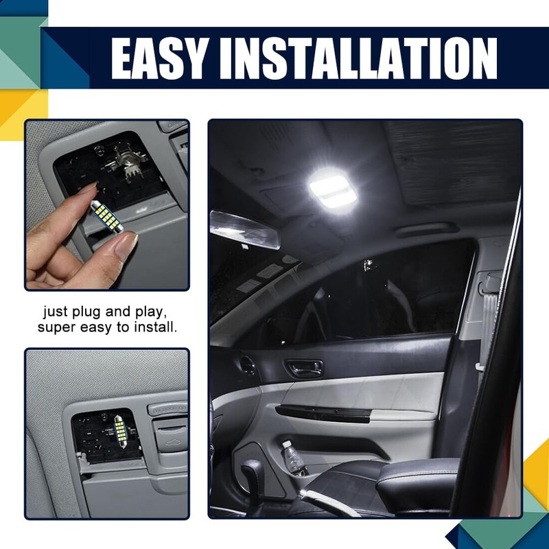 Middrivr 4PCS Interior Car LED Dome Light, Car Reading Light,