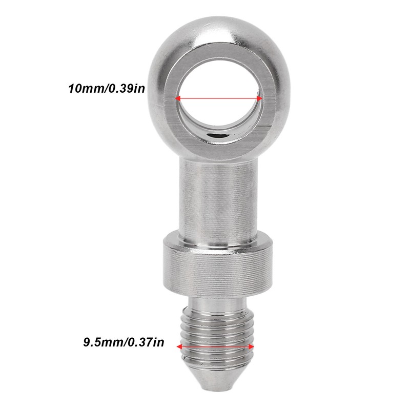 3/8in Brake Banjo Fitting 10mm Inner Diameter Stainless Steel Hose