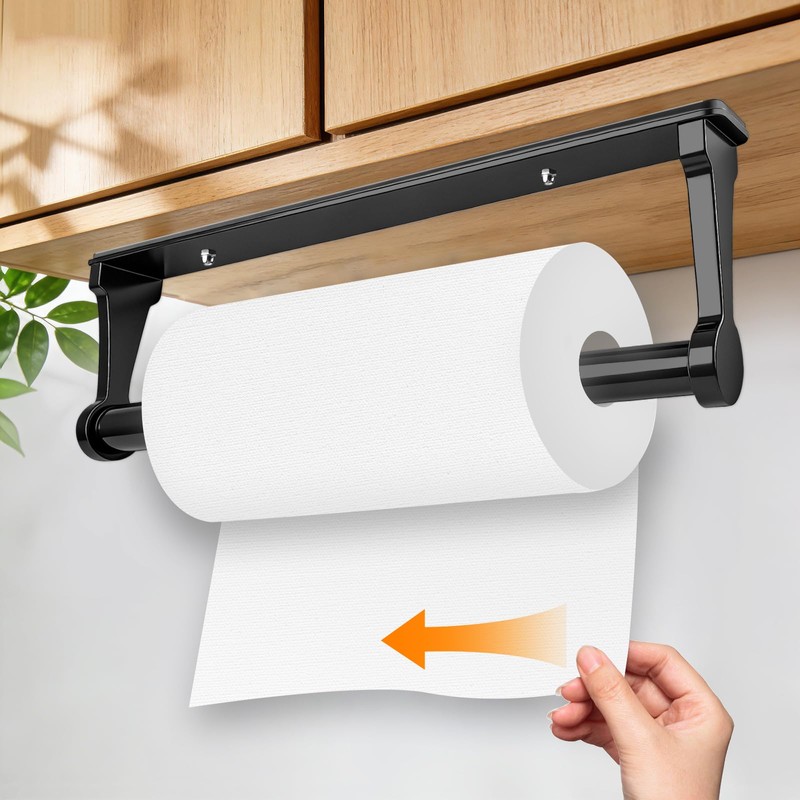 Magnetic & Adhesive Paper Towel Holder for Refrigerator Side, No