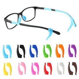 OPUGIT 12 Color Anti-slip Glasses Ear Hook, Soft Silicone Sleeve Ear Grips for Kids and Adult, Comfortable Holder Eyewear Retainer for Glasses Sunglasses,M