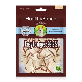 UrbanX HealthyBones Beef Rawhide Free Healthy Mini Chews for Bull Terrier and Other Large Terrier Dogs Great Foods for Training Rewards, 7 Count