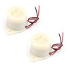 Fielect 2Pcs DC12V 80dB Active Electronic Buzzer Alarm Sounder Intermittent