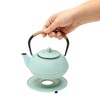 Juvale Cast Iron Tea Kettle with Infuser - Green, 18