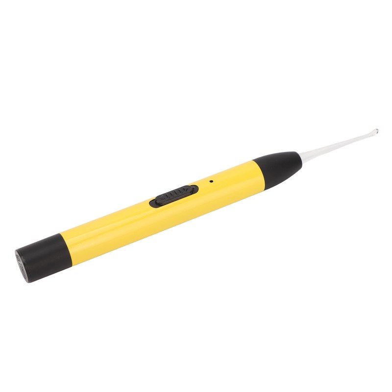 LED Light Earpick Rechargeable Double Light Source Yellow Portable Lighted