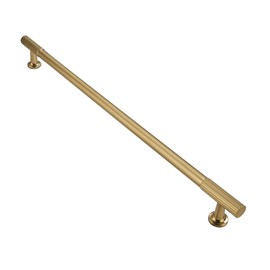 khtumeware Appliance Pull 18 Inch Hole Center 1 Pack Brushed Brass Cabinet Pulls Heavy Duty Solid Warm Brass Kitchen Drawer Handles Cabinet Hardware for Cupboard Drawer Handles Dresser Pulls