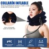 GUDREN Dispositivo de Tracción Cervical, Portátil soporte de cuello inflable