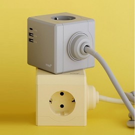 Lightning table color cube multi-tap 3-prong 1.8m USB / 번개표 컬러 큐브 멀티탭 3구 1.8m USB