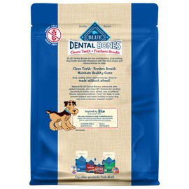 Blue Buffalo Dental Bones Regular Natural Dental Chew Dog Treats Bag Value Pack