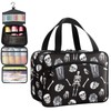 YNNALE Sewing Supply Organizer Bag, Gothic Skull Skeleton Coffin Black