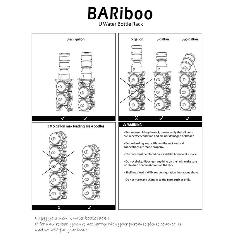 Bariboo Stackable Water Bottle Storage Rack Best Water Jugs 5