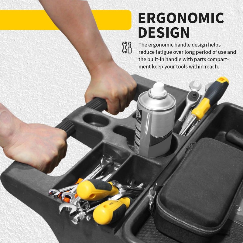 MaxWorks 80855 500-lb Utility Service PP Cart With Two Trays