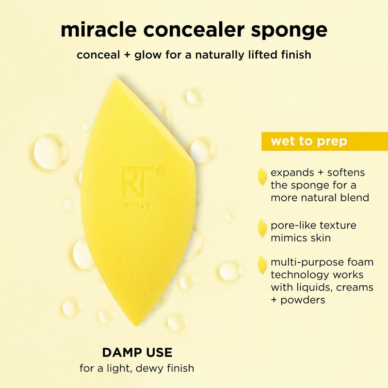 Real Techniques Miracle Concealer Sponge, Makeup Blending Sponge for Concealer,