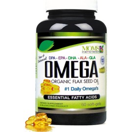 Mezcla natural de Omega 3-6-9 con DPA, EPA, DHA, ALA y GLA, además de aceite de linaza orgánico y aceite de pescado natural silvestre (con más de 2800 miligramos de potencia).