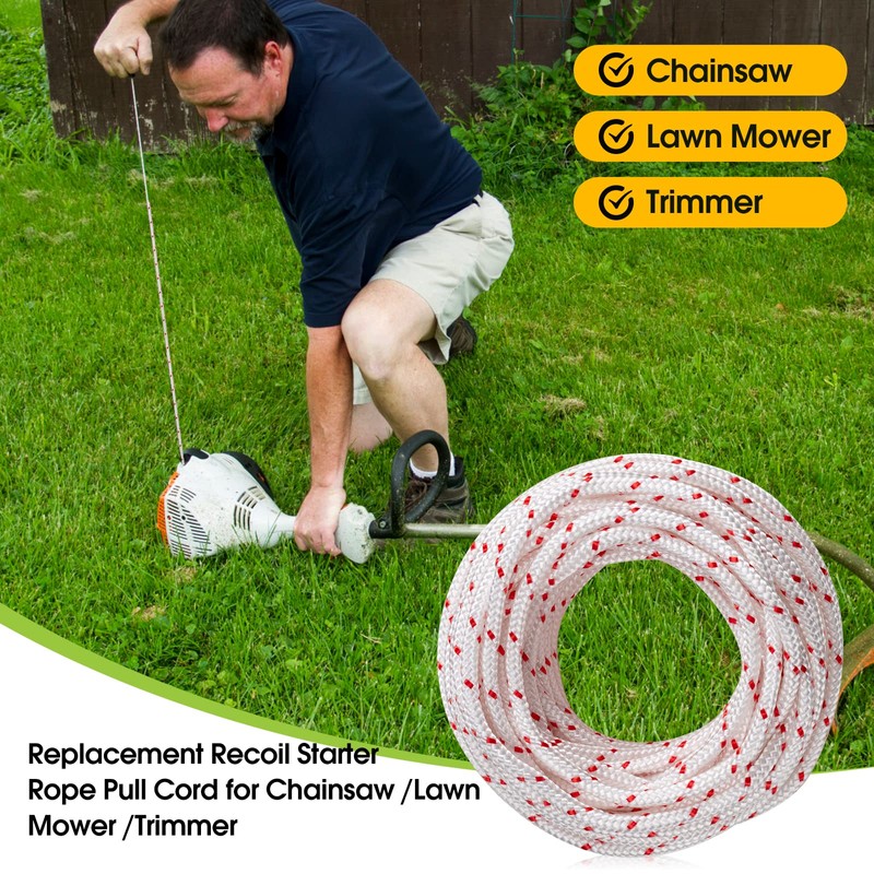 LiteTour Recoil Starter Handle Rope Kit - 2-Pack Pull Start