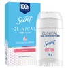 SECRET, Desodorante Clinical con Ácido Hialurónico, Crema Suave, Powder Protect