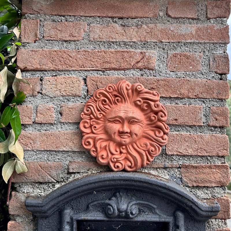 Toocook Handmade Terracotta Sun for Garden and Home Decor, Unique