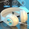 HBYCDSTF Led Bluetooth Headphones, Foldable Wireless Bluetooth Headphones, Wired HiFi
